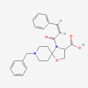 molecular formula C24H26N2O4 B6349777 8-Benzyl-4-[(2Z)-3-phenylprop-2-enoyl]-1-oxa-4,8-diazaspiro[4.5]decane-3-carboxylic acid CAS No. 1327167-92-9
