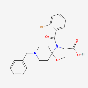 molecular formula C22H23BrN2O4 B6349795 8-Benzyl-4-(2-bromobenzoyl)-1-oxa-4,8-diazaspiro[4.5]decane-3-carboxylic acid CAS No. 1326811-10-2