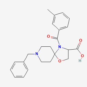 8-Benzyl-4-(3-methylbenzoyl)-1-oxa-4,8-diazaspiro[4.5]decane-3-carboxylic acid
