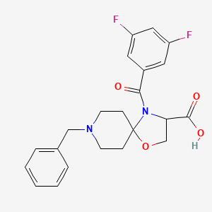 molecular formula C22H22F2N2O4 B6349833 8-Benzyl-4-(3,5-difluorobenzoyl)-1-oxa-4,8-diazaspiro[4.5]decane-3-carboxylic acid CAS No. 1326812-12-7