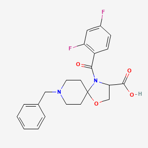 8-Benzyl-4-(2,4-difluorobenzoyl)-1-oxa-4,8-diazaspiro[4.5]decane-3-carboxylic acid