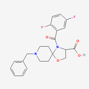 molecular formula C22H22F2N2O4 B6349849 8-Benzyl-4-(2,5-difluorobenzoyl)-1-oxa-4,8-diazaspiro[4.5]decane-3-carboxylic acid CAS No. 1326811-64-6
