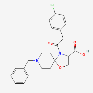molecular formula C23H25ClN2O4 B6349859 8-Benzyl-4-[2-(4-chlorophenyl)acetyl]-1-oxa-4,8-diazaspiro[4.5]decane-3-carboxylic acid CAS No. 1326808-90-5