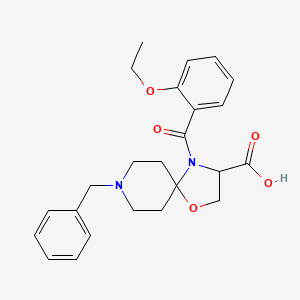 molecular formula C24H28N2O5 B6349879 8-Benzyl-4-(2-ethoxybenzoyl)-1-oxa-4,8-diazaspiro[4.5]decane-3-carboxylic acid CAS No. 1326811-20-4