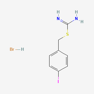 molecular formula C8H10BrIN2S B6349887 {[(4-Iodophenyl)methyl]sulfanyl}methanimidamide hydrobromide CAS No. 1326815-10-4