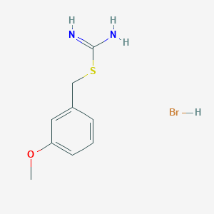 {[(3-Methoxyphenyl)methyl]sulfanyl}methanimidamide hydrobromide