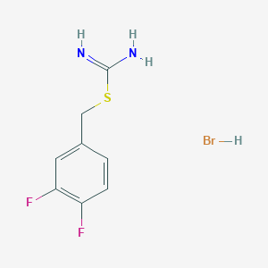 molecular formula C8H9BrF2N2S B6349897 {[(3,4-Difluorophenyl)methyl]sulfanyl}methanimidamide hydrobromide CAS No. 1326811-58-8