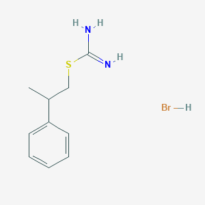 [(2-Phenylpropyl)sulfanyl]methanimidamide hydrobromide