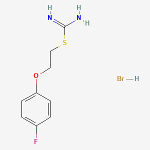 molecular formula C9H12BrFN2OS B6349910 {[2-(4-Fluorophenoxy)ethyl]sulfanyl}methanimidamide hydrobromide CAS No. 1326813-46-0