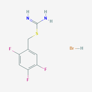 {[(2,4,5-Trifluorophenyl)methyl]sulfanyl}methanimidamide hydrobromide