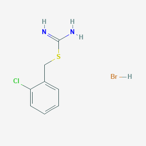 {[(2-Chlorophenyl)methyl]sulfanyl}methanimidamide hydrobromide