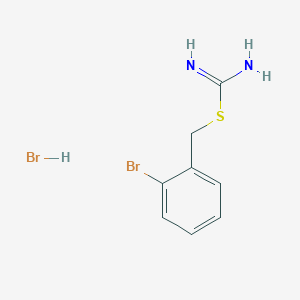 {[(2-Bromophenyl)methyl]sulfanyl}methanimidamide hydrobromide