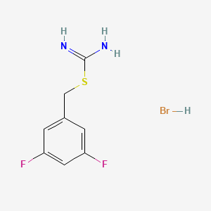molecular formula C8H9BrF2N2S B6349943 {[(3,5-Difluorophenyl)methyl]sulfanyl}methanimidamide hydrobromide CAS No. 1326812-55-8