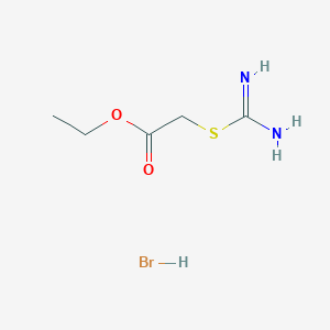 molecular formula C5H11BrN2O2S B6349967 Ethyl 2-(carbamimidoylsulfanyl)acetate hydrobromide CAS No. 1326812-56-9
