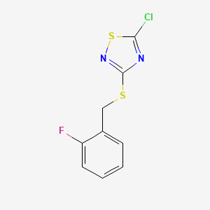 5-Chloro-3-{[(2-fluorophenyl)methyl]sulfanyl}-1,2,4-thiadiazole