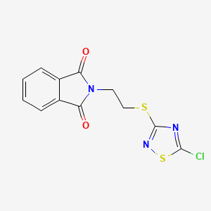 molecular formula C12H8ClN3O2S2 B6349984 2-{2-[(5-Chloro-1,2,4-thiadiazol-3-yl)sulfanyl]ethyl}-2,3-dihydro-1H-isoindole-1,3-dione CAS No. 1326815-58-0