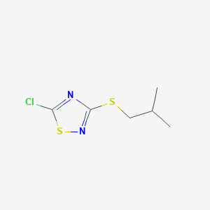 molecular formula C6H9ClN2S2 B6350022 5-Chloro-3-[(2-methylpropyl)sulfanyl]-1,2,4-thiadiazole CAS No. 91912-49-1