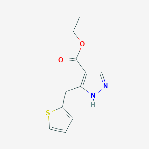 molecular formula C11H12N2O2S B6350041 Ethyl 5-(thiophen-2-ylmethyl)-1H-pyrazole-4-carboxylate CAS No. 2282701-93-1