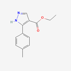 molecular formula C13H14N2O2 B6350057 Ethyl 5-(4-methylphenyl)-1H-pyrazole-4-carboxylate CAS No. 1242014-95-4