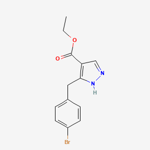 molecular formula C13H13BrN2O2 B6350088 Ethyl 5-[(4-bromophenyl)methyl]-1H-pyrazole-4-carboxylate CAS No. 2282774-16-5
