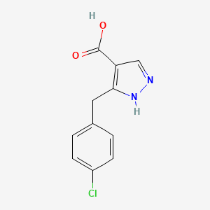 5-[(4-Chlorophenyl)methyl]-1H-pyrazole-4-carboxylic acid