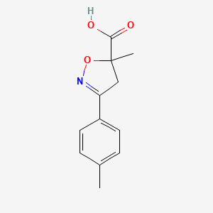 5-Methyl-3-(4-methylphenyl)-4,5-dihydro-1,2-oxazole-5-carboxylic acid