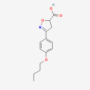 3-(4-Butoxyphenyl)-4,5-dihydro-1,2-oxazole-5-carboxylic acid