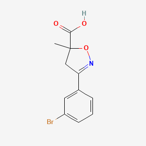 3-(3-Bromophenyl)-5-methyl-4,5-dihydro-1,2-oxazole-5-carboxylic acid