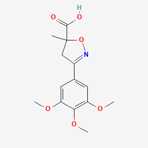 5-Methyl-3-(3,4,5-trimethoxyphenyl)-4,5-dihydro-1,2-oxazole-5-carboxylic acid