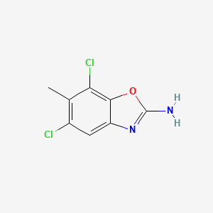 molecular formula C8H6Cl2N2O B6350260 5,7-Dichloro-6-methyl-1,3-benzoxazol-2-amine CAS No. 1326813-70-0