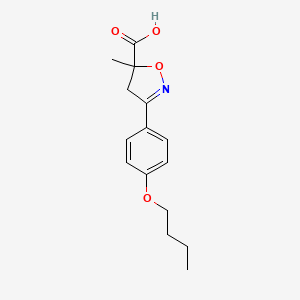 3-(4-Butoxyphenyl)-5-methyl-4,5-dihydro-1,2-oxazole-5-carboxylic acid