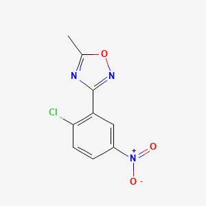 molecular formula C9H6ClN3O3 B6350316 3-(2-Chloro-5-nitro-phenyl)-5-methyl-[1,2,4]oxadiazole CAS No. 1165931-61-2
