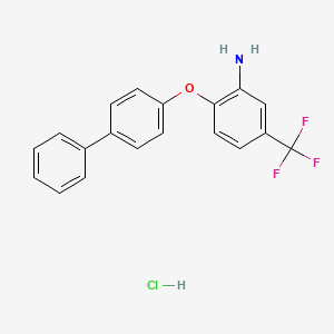[2-(Biphenyl-4-yloxy)-5-(trifluoromethyl)phenyl]amine hydrochloride