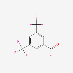 molecular formula C9H3F7O B6350384 3,5-Bis(trifluoromethyl)benzoyl fluoride, 99% CAS No. 401-96-7