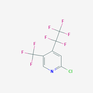 molecular formula C8H2ClF8N B6350410 2-Chloro-4-(pentafluoroethyl)-5-(trifluoromethyl)pyridine, 97% CAS No. 1208080-41-4