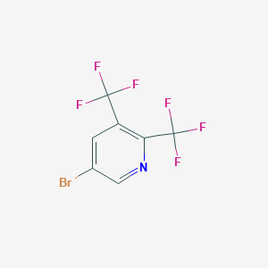 molecular formula C7H2BrF6N B6350413 5-Bromo-2,3-bis(trifluoromethyl)pyridine, 97% CAS No. 1246466-78-3