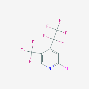 molecular formula C8H2F8IN B6350427 2-Iodo-4-(pentafluoroethyl)-5-(trifluoromethyl)pyridine, 97% CAS No. 1408279-48-0