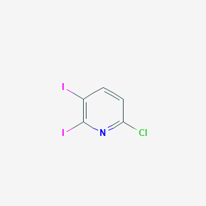 molecular formula C5H2ClI2N B6350428 6-Chloro-2,3-diiodo-pyridine, 97% CAS No. 1353056-33-3