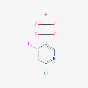 molecular formula C7H2ClF5IN B6350440 2-氯-4-碘-5-(五氟乙基)吡啶，97% CAS No. 1204234-31-0