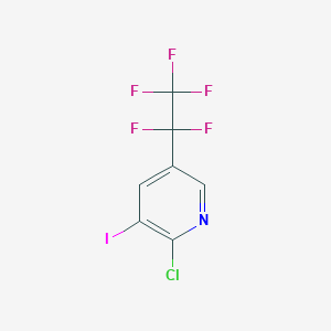 molecular formula C7H2ClF5IN B6350446 2-Chloro-3-iodo-5-(pentafluoroethyl)pyridine, 97% CAS No. 1286743-96-1