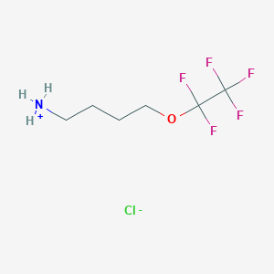 molecular formula C6H11ClF5NO B6350454 4-(Pentafluoroethyloxy)butylamine hydrochloride, 97% CAS No. 1286743-94-9