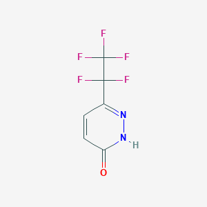 molecular formula C6H3F5N2O B6350468 6-(Perfluoroethyl)pyridazin-3-ol, 97% CAS No. 1206524-22-2