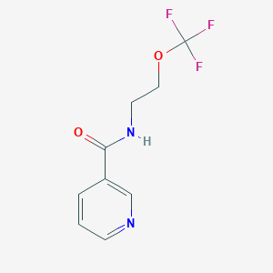 molecular formula C9H9F3N2O2 B6350474 N-[2-(Trifluoromehoxy)ethyl]nicotinamide, 97% CAS No. 1204234-78-5