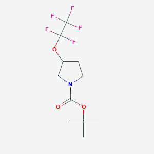 molecular formula C11H16F5NO3 B6350481 N-BOC-3-(Pentafluoroethoxy)pyrrolidine, 98% CAS No. 1206524-51-7