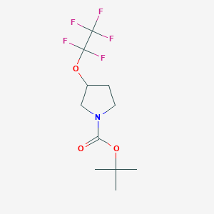 3-Pentafluoroethyloxy-pyrrolidine-1-carboxylic acid tert-butyl ester