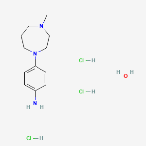 molecular formula C12H24Cl3N3O B6350488 4-Methylhomopiperazine-4-aminobenzene trihydrochloride monohydrate CAS No. 913830-33-8