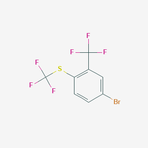 molecular formula C8H3BrF6S B6350520 3-(Trifluoromethyl)-4-(trifluoromethylthio)bromobenzene, 97% CAS No. 1206524-65-3