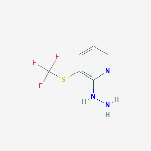2-Hydrazinyl-3-(trifluoromethylthio)pyridine, 97%