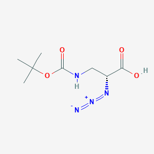 molecular formula C8H14N4O4 B6350677 N3-D-Dap(Boc)-OH CAS No. 1630044-08-4