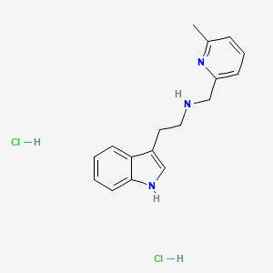 molecular formula C17H21Cl2N3 B6350710 [2-(1H-Indol-3-yl)ethyl][(6-methylpyridin-2-yl)methyl]amine dihydrochloride CAS No. 1426142-95-1